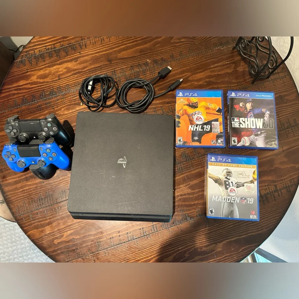 PlayStation 4 with games and controllers!